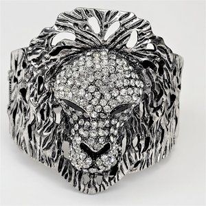 Mens Cuff Bracelet, Lion Cuff Bangle, Animal Theme Bracelet -New without Tag